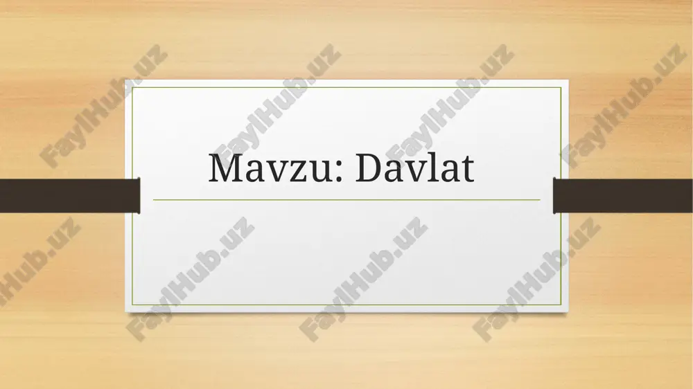 davlat — PPTX