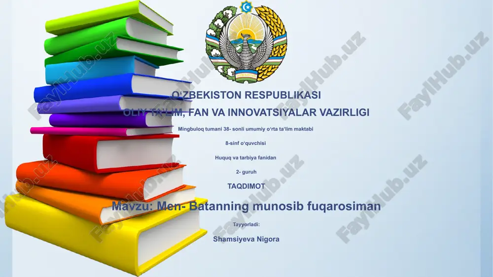 men- batanning munosib fuqarosiman — PPTX