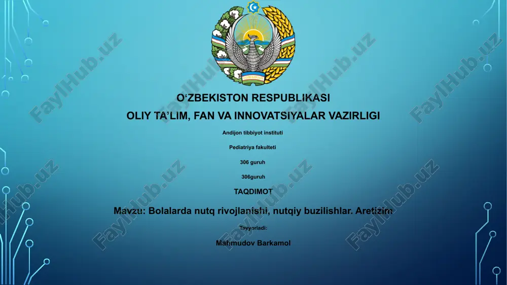bolalarda nutqning rivojlanishi — PPTX