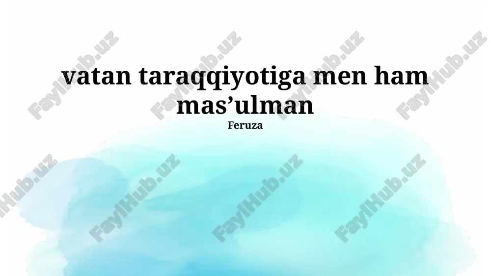 feruza — PPTX