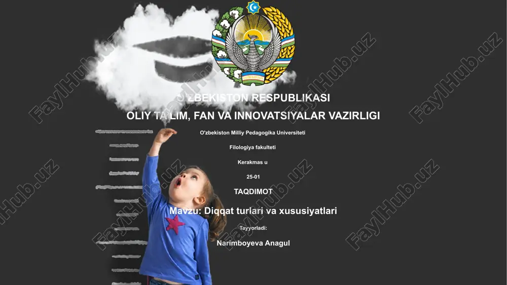 diqqat turlari va xususiyatlari — PPTX