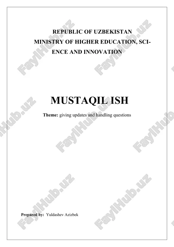 mustaqil ish update guide — DOCX