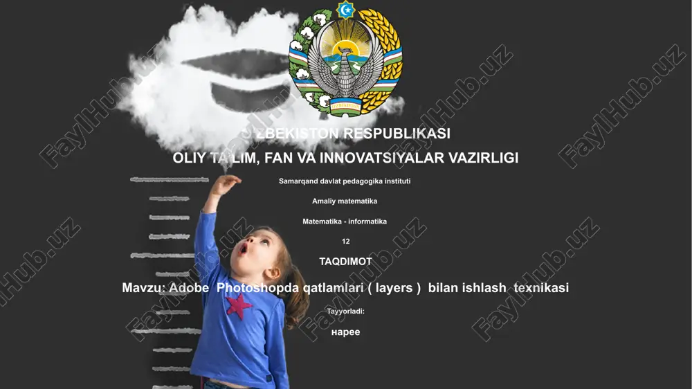 adobe photoshopda qatlamlari ( layers ) bilan ishlash texnikasi — PPTX