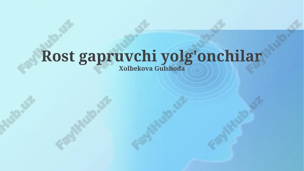 yolg'on gapiruvchi notiqlar — PPTX