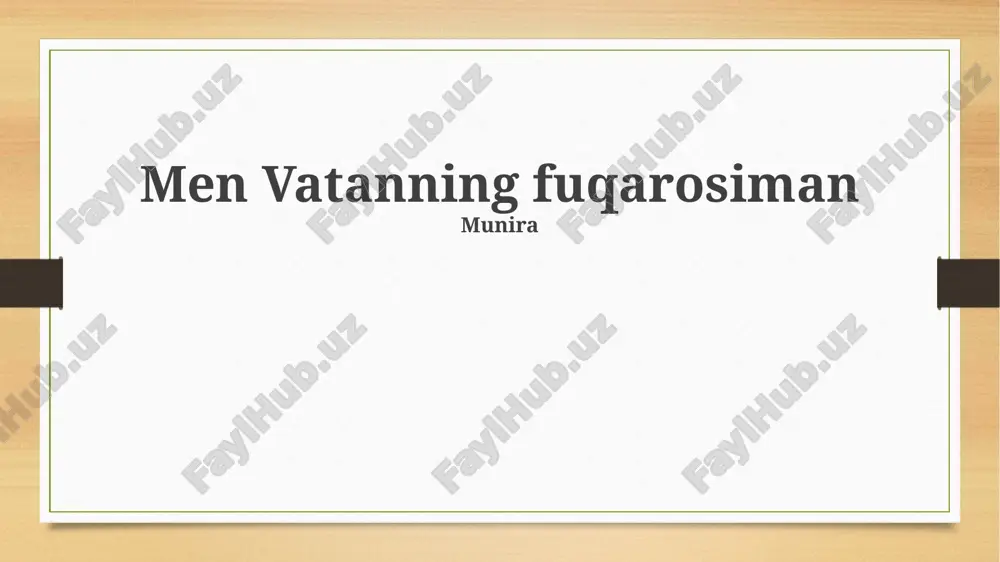 men vatanning fuqarosiman — PPTX