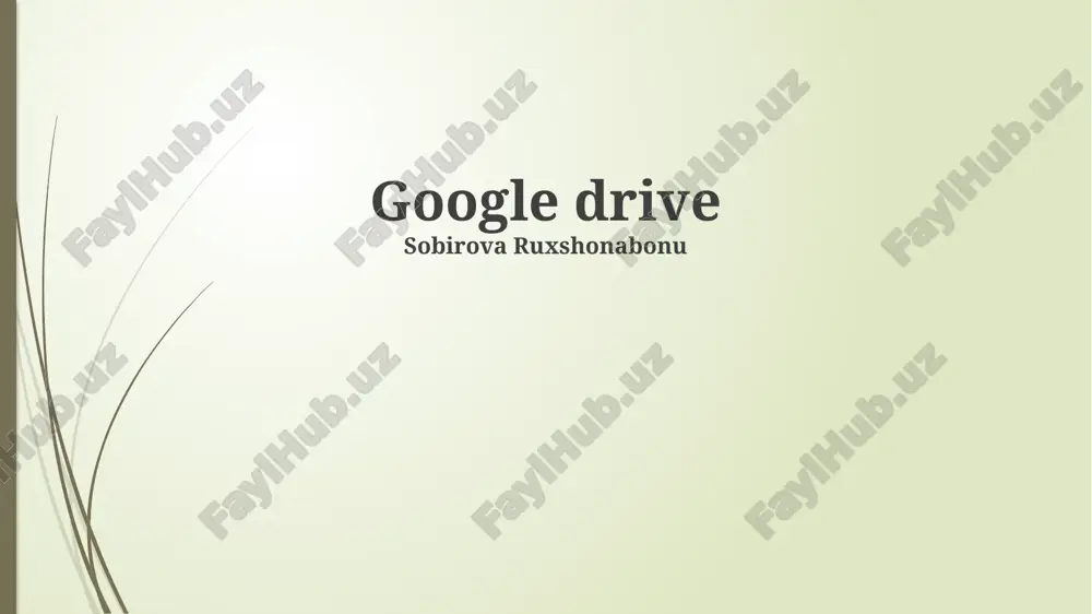 google drive xavfsizligi va maxfiyligi — PPTX