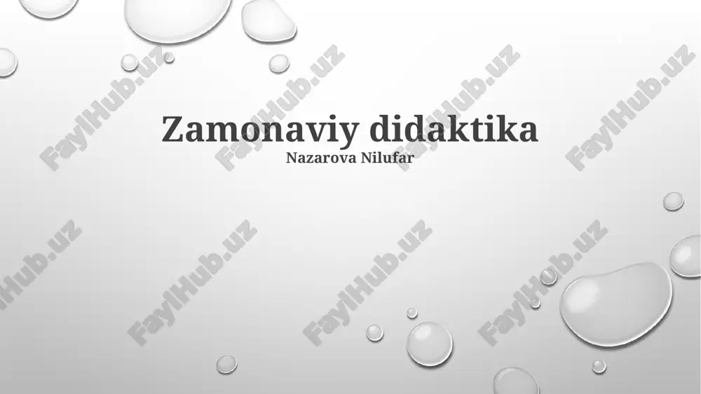 zamonaviy didaktika — PPTX