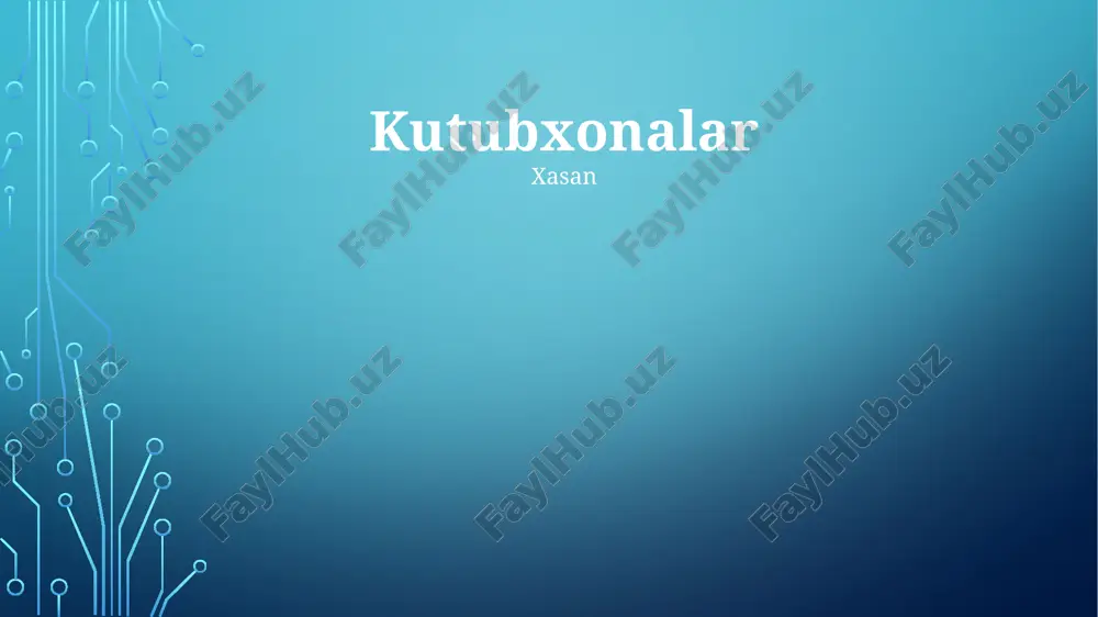 kutubxonalar — PPTX