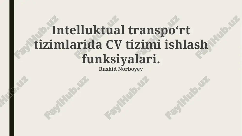 cv tizimining asosiy vazifalari va funksiyalari — PPTX