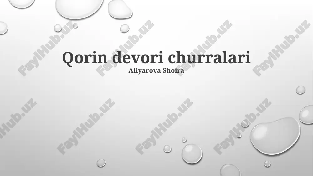 qorin devori churralari — PPTX