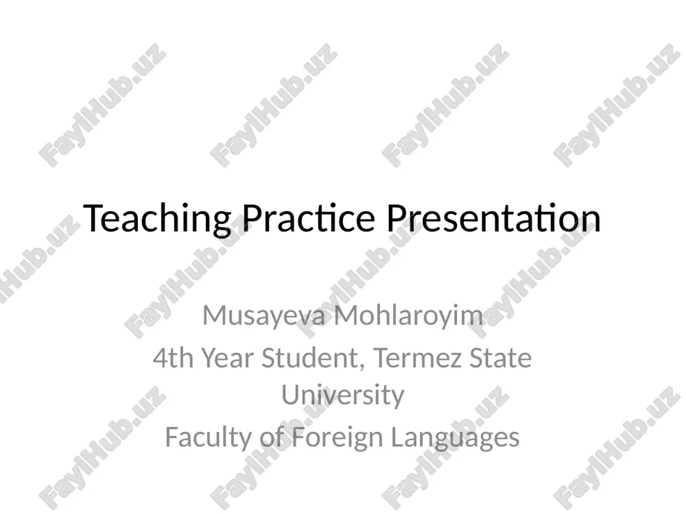 teaching practice presentation — PPTX