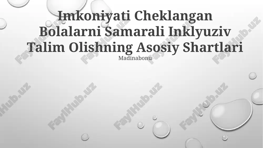 samarali inklyuziv talim — PPTX