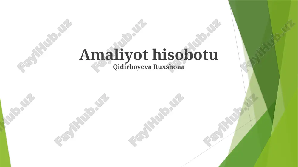 amaliyot hisobotu — PPTX