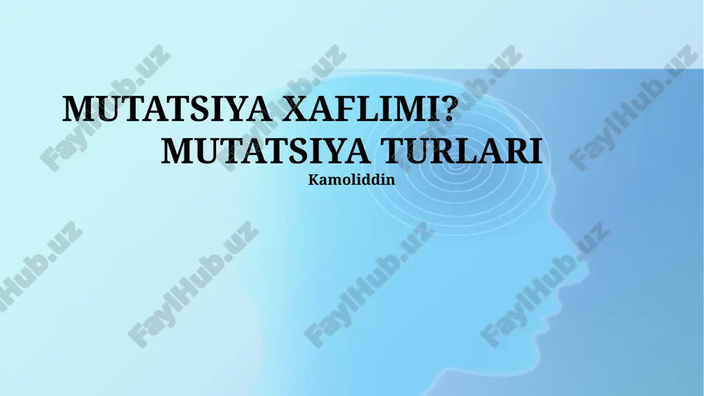 mutatsiya xaflimi — PPTX