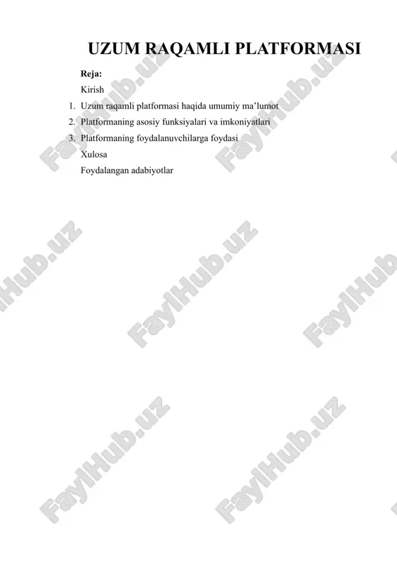 uzum raqamli platformasi — DOCX