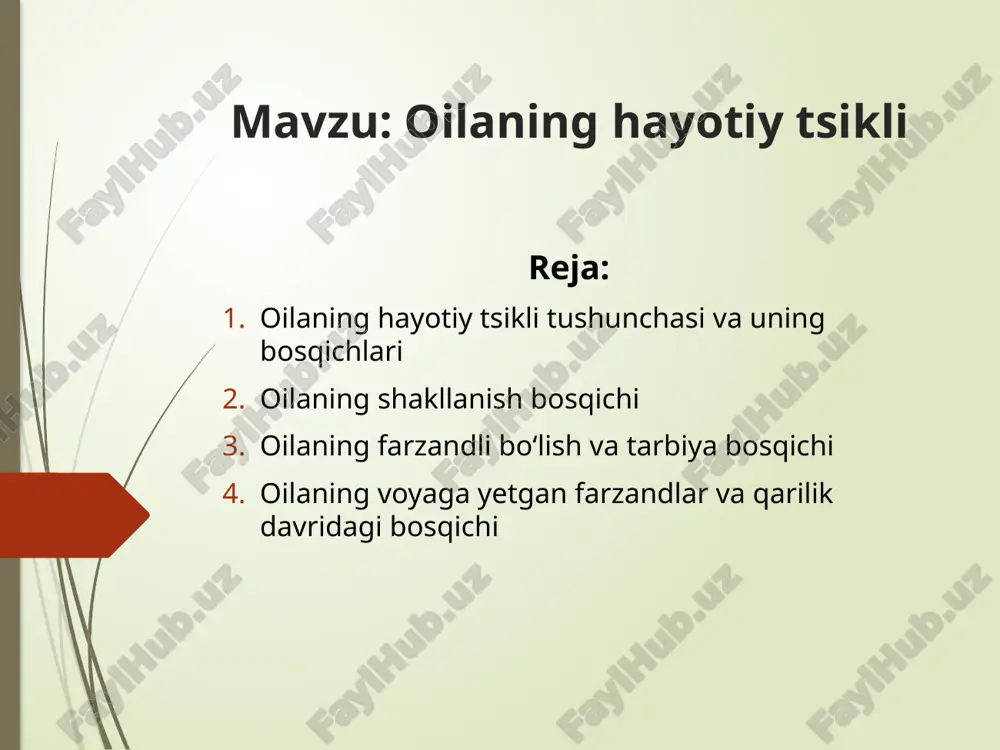 oilaning hayotiy tsikli — PPTX