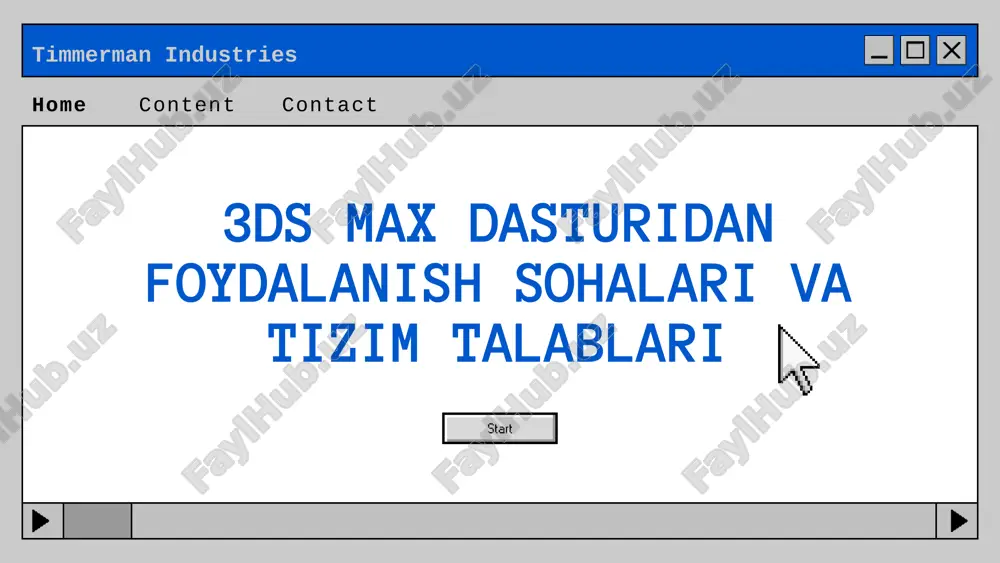 3ds max dasturidan foydalanish sohalari va tizim talablari — PPTX