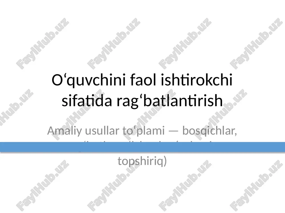 amaliy usullar to‘plami — PPTX