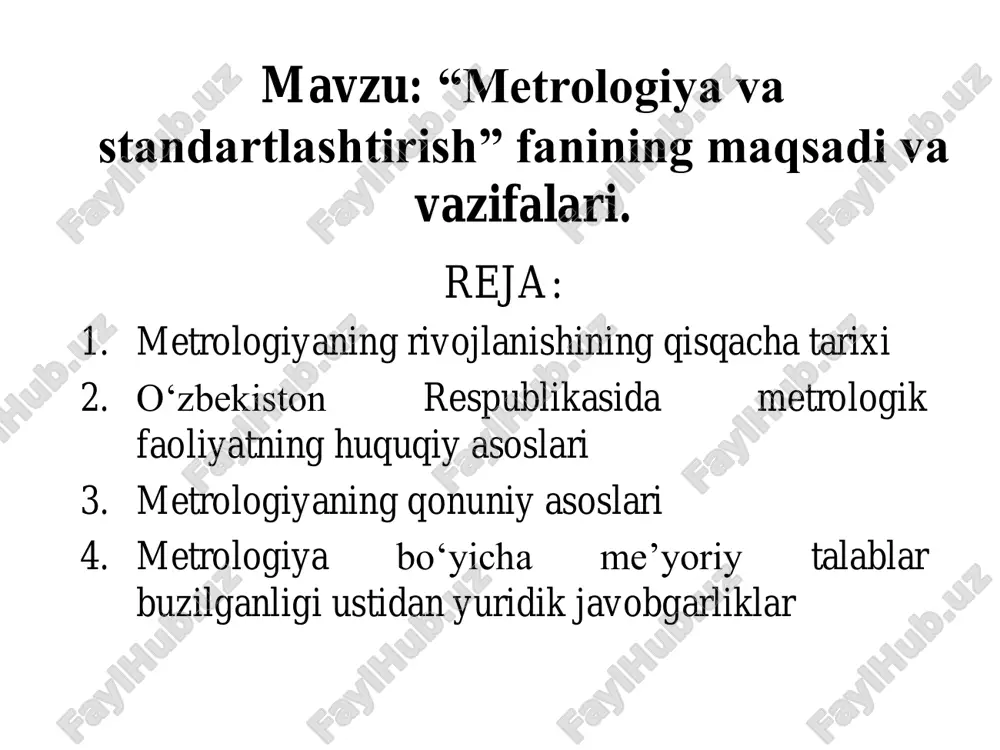 metrologiya va standartlashtirish — PDF