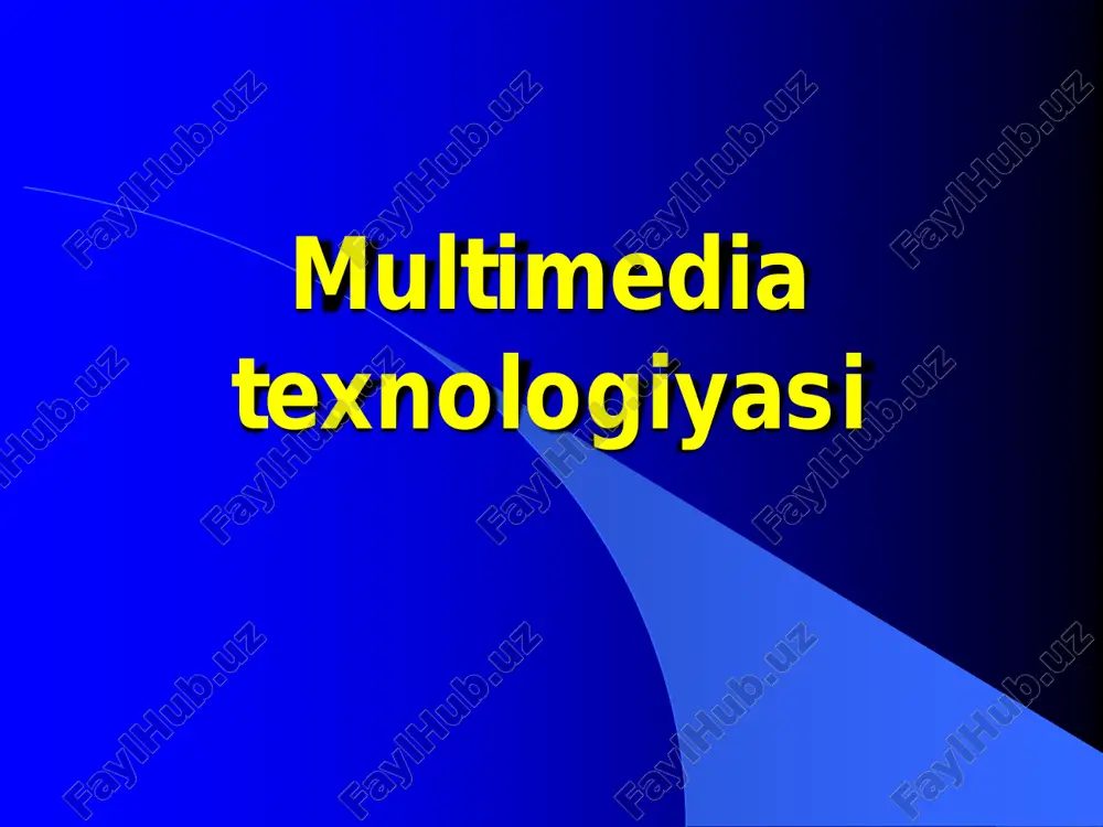 multimedia texnologiyasi — PDF