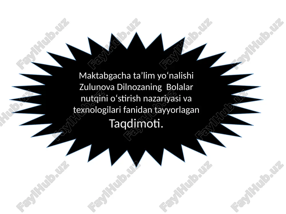 maktabgacha taʼlimyoʻnalishi — PPTX