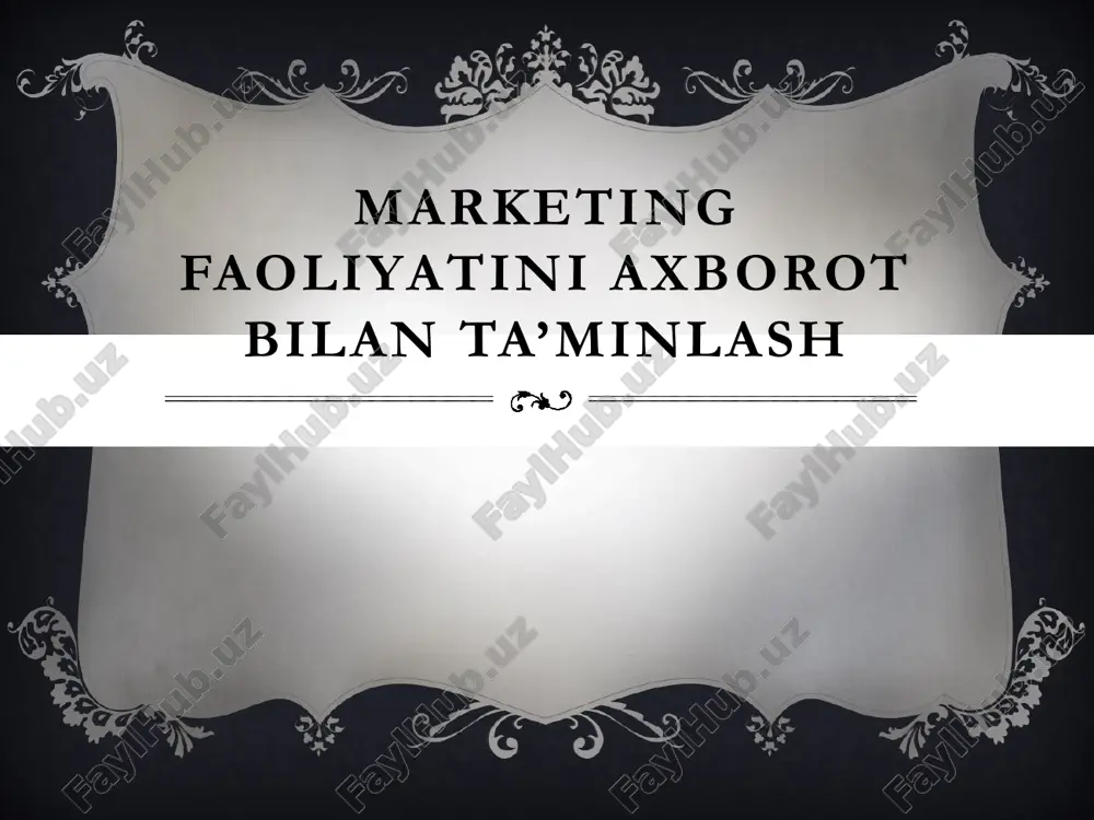 marketing axborot tizimi — PDF