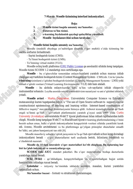 moodle tizimi — PDF