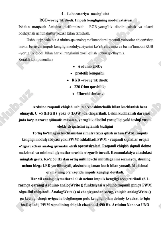 rgb-yorug’lik diodi laboratoriyasi — PDF