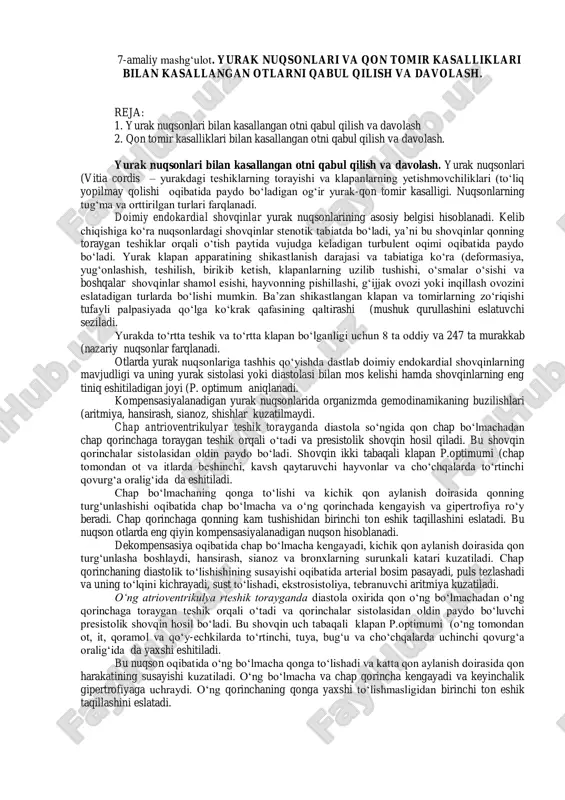 yurak nuqsonlari va qon tomir kasalliklari — PDF
