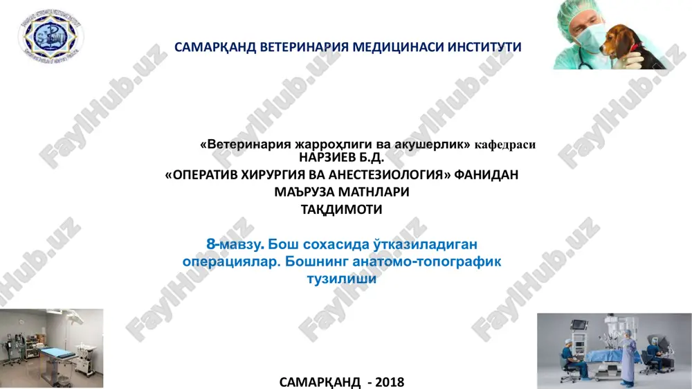 "operativ xirurgiya va anesteziologiya" — PDF