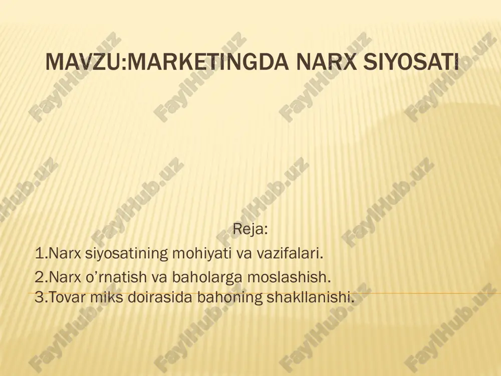marketingda narx siyosati — PDF