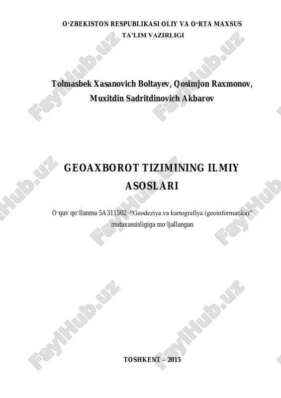 geoaxborot tizimining ilmiy asoslari — PDF