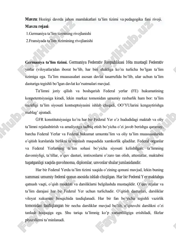 germaniya ta‘lim tizimi — PDF