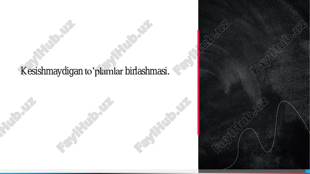 kesishmaydigan to’plamlar birlashmasi — PDF