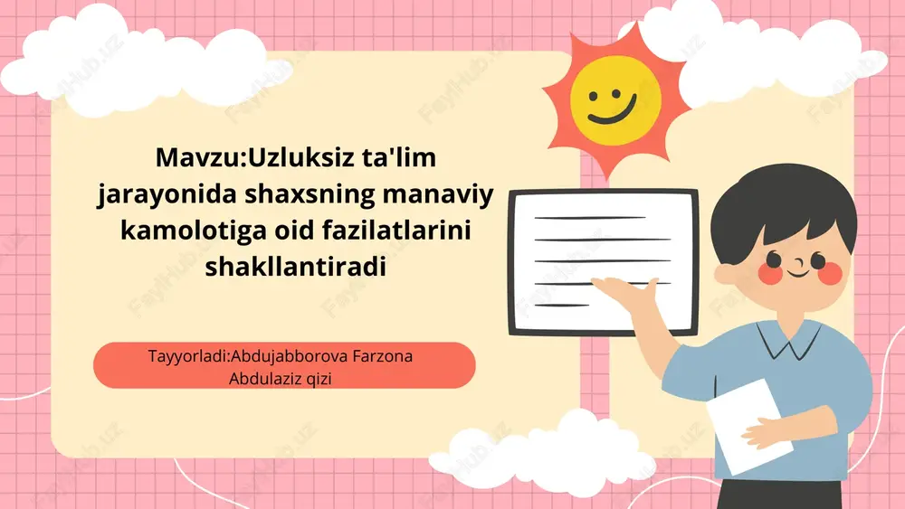 uzluksiz ta'lim — PDF