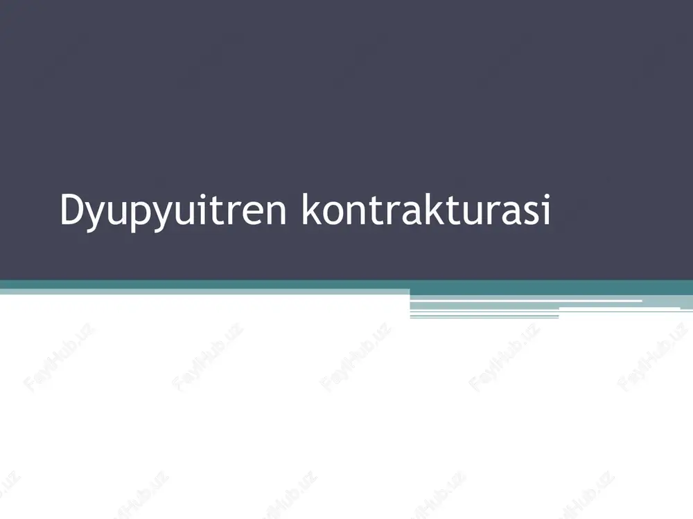 dyupyuitren kontrakturasi — PPTX