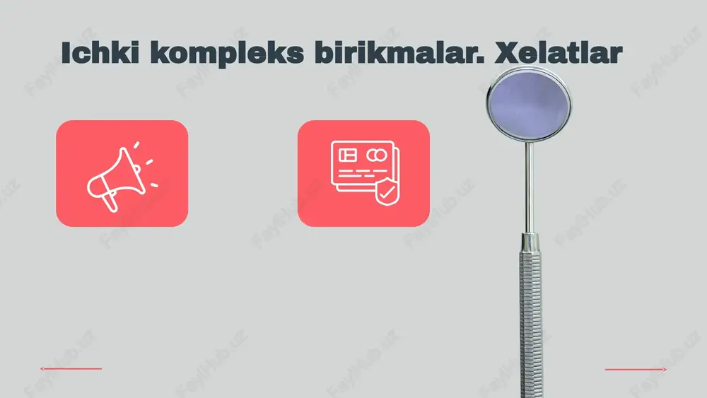 ichki kompleks birikmalar. xelatlar — PPTX