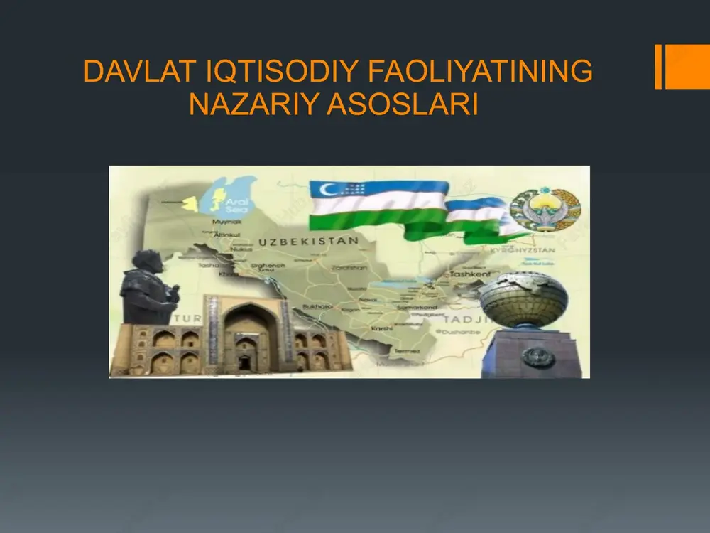 davlat iqtisodiy faoliyatining nazariy asoslari — PPTX