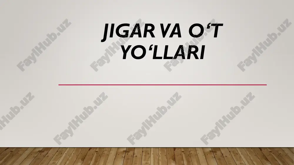 jigar va oʻt yoʻllari — PDF