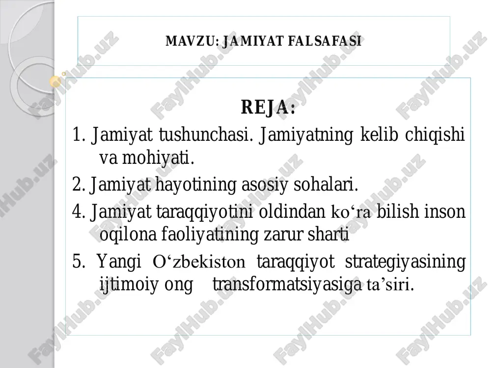 jamiyat falsafasi — PDF