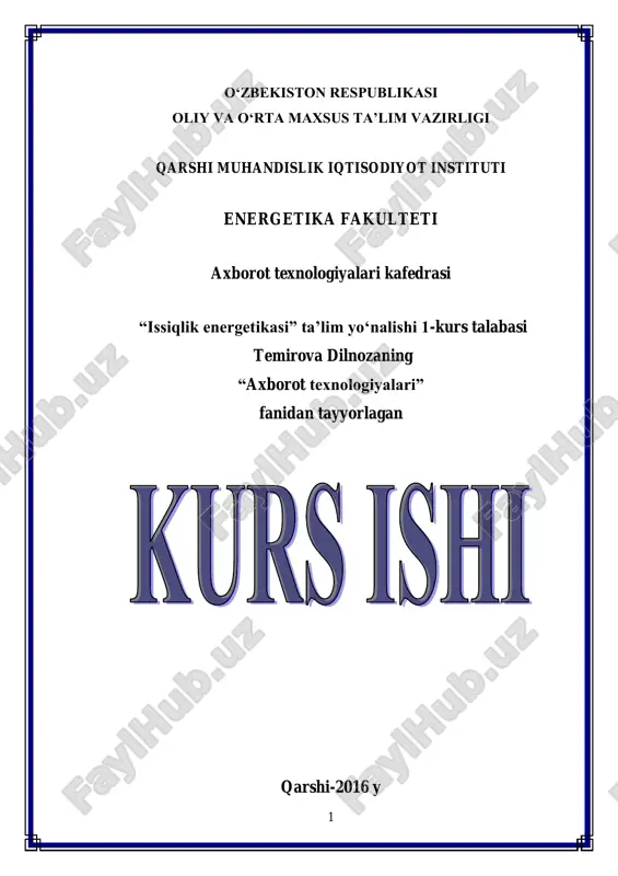 kompyuter kommunikasiyalari hamda lokal tarmog`i — PDF