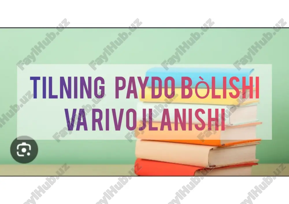 tilning paybebolishi — PDF