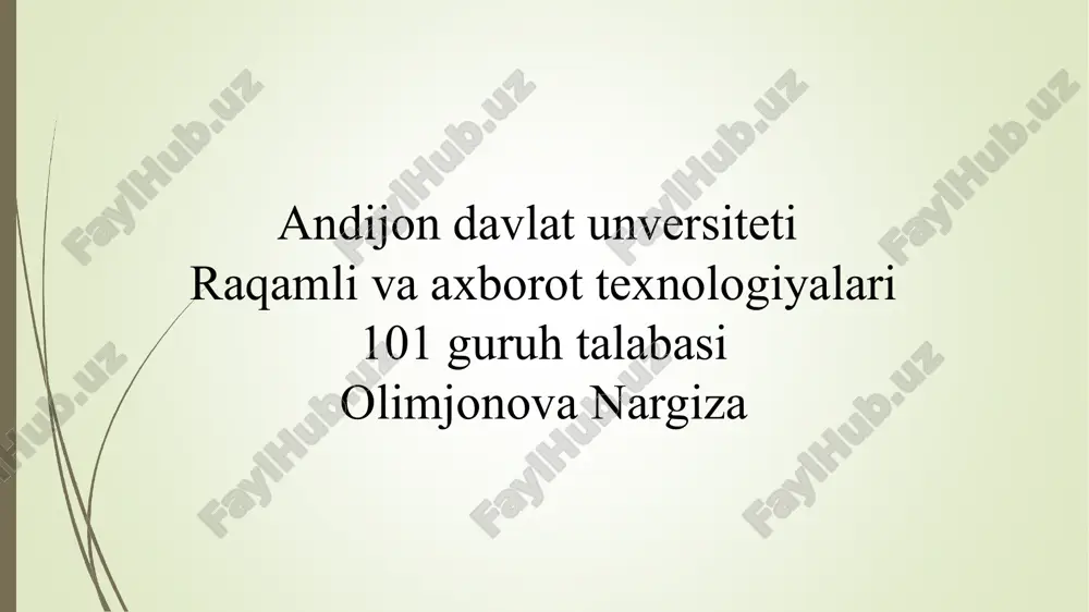 kompyuter tarmoqlari — PPTX