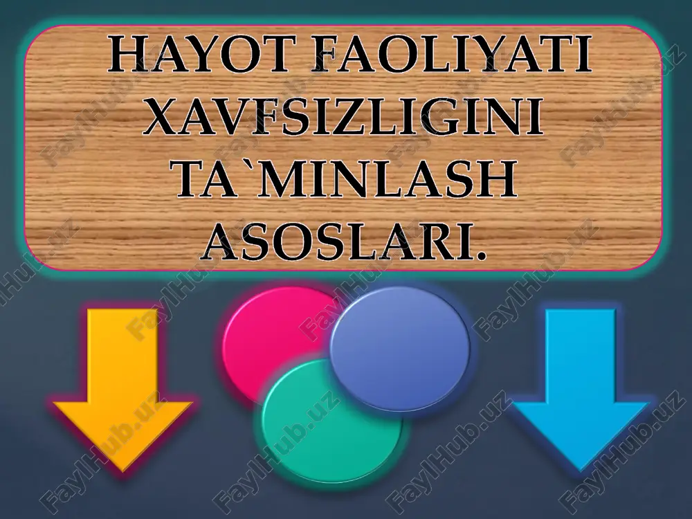 hayot faoliyati xavfsizligi — PDF