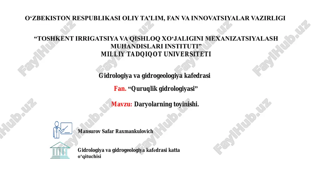 daryolarning toyinishi — PDF