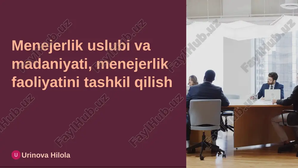 menejerlik uslubi va madaniyati — PDF