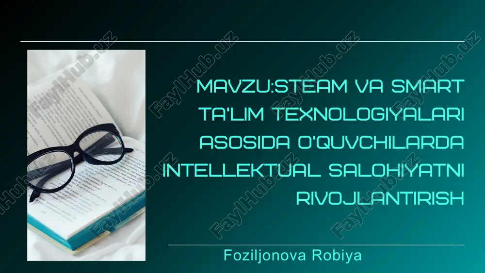 steam va smart ta’lim texnologiyalari — PDF