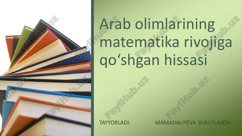 matematika fanining rivojlanishi — PDF