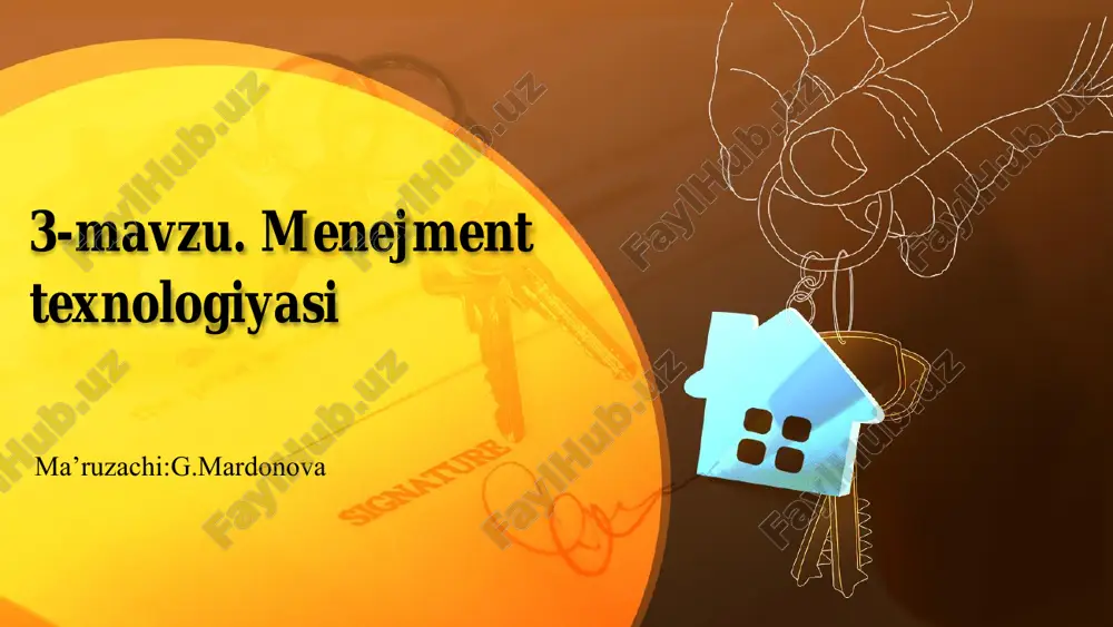menejment texnologiyasi — PDF
