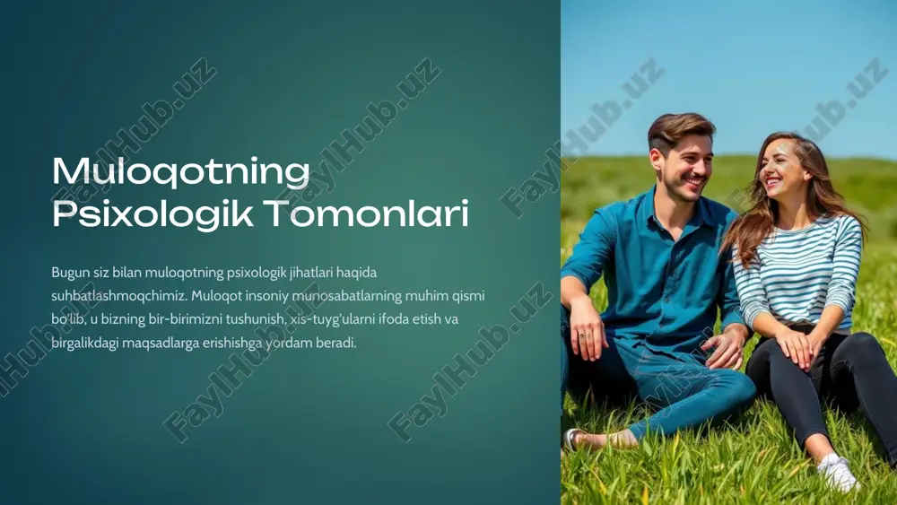 muloqotning psixologik tomonlari — PDF